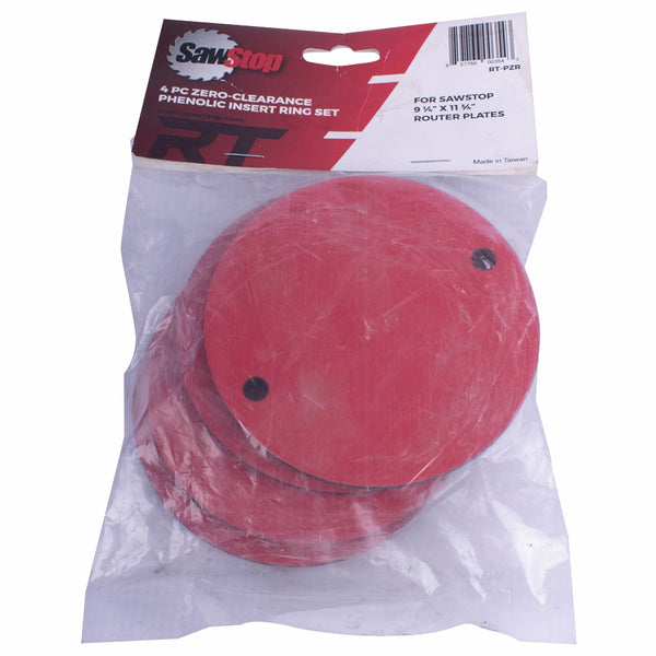 SawStop Phenolic Router Plate Insert Ring Set, Zero Clearance. 9.25 x 11.25 Inch. Woodworking Router Table Accessory.