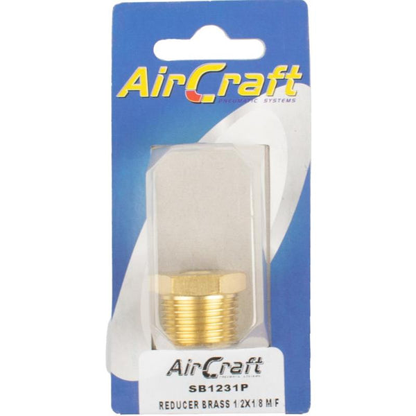 REDUCER BRASS 1/2X1/8 M/F CONICAL 1PC PACK
