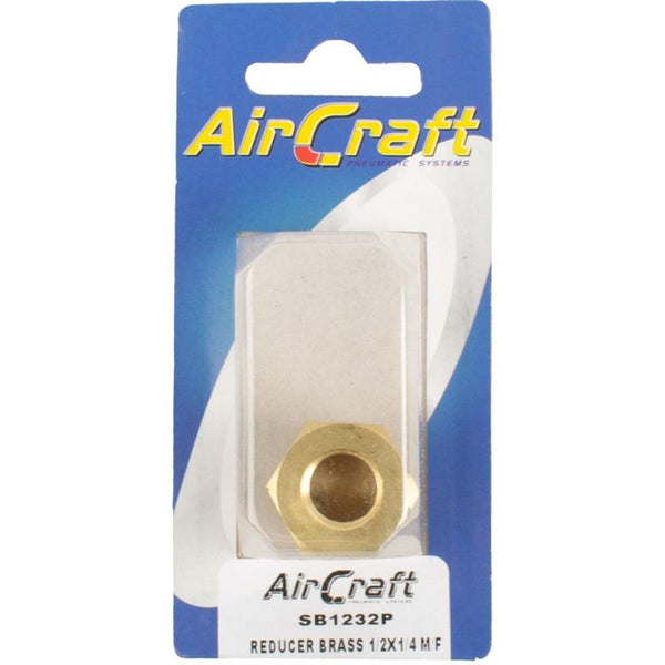 REDUCER BRASS 1/2X1/4 M/F CONICAL 1PC PACK