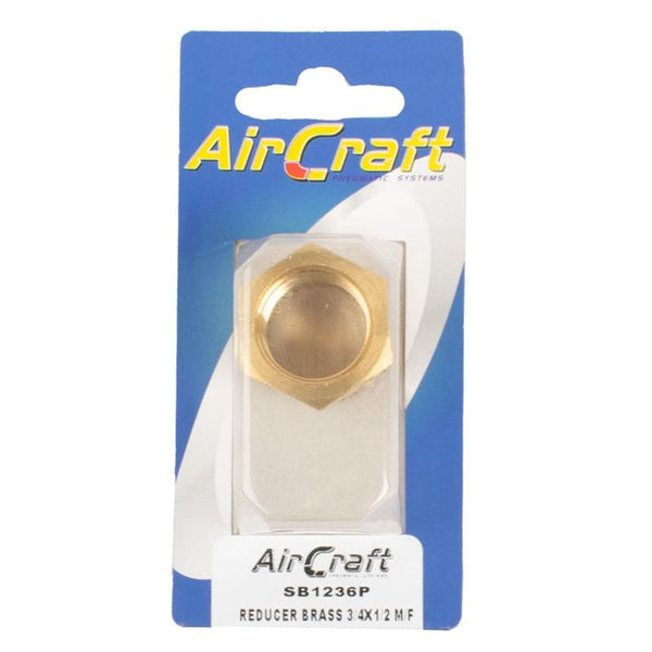 REDUCER BRASS 3/4X1/2 M/F CONICAL 1PC PACK