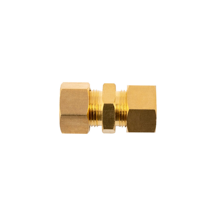 Brass Conical Straight Joint 10mm - Chavda plumbing fitting. Brass fitting, 10mm, Straight Joint.