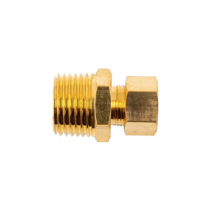 Brass Conical Straight Fitting 10mm x 1/2 inch Male - Plumbing Connector