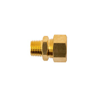 Brass Conical Straight Fitting - 12mm x 1/4' Male Thread - Plumbing, Industrial Connector