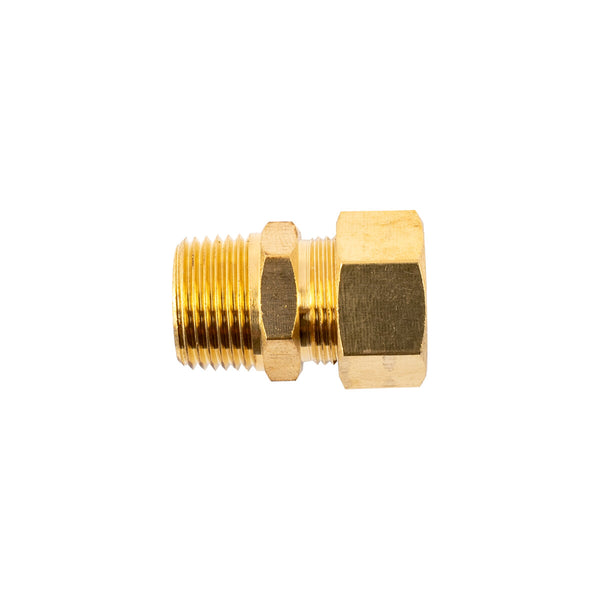 Brass Conical Straight Fitting 12mm x 3/8" Male Adapter - Plumbing Connector