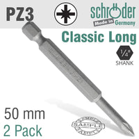 POZI NO.3 x 50MM CLASSIC POWER BIT 2CD