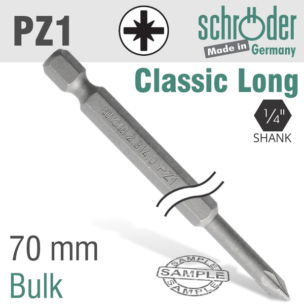Schroder Pozi.No.1 70 Mm Power Bit Bulk Sc23149