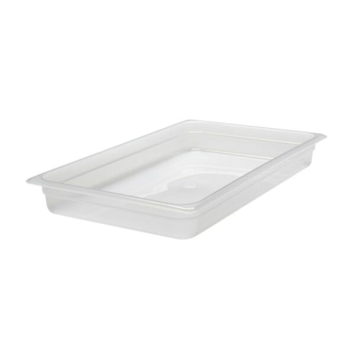 Cambro Polypropylene GN 1/1 Food Pan, Translucent, 100mm Deep - Ideal for Food Storage & Catering