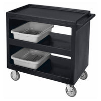 Cambro Service Cart 2 Tier Black - 95cm x 55cm x 88cm - Mobile Utility Cart