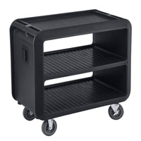CAMBRO Service Cart Pro Heavy Duty 2-Tier Black.  Restaurant, catering, storage cart on wheels. SCH0236