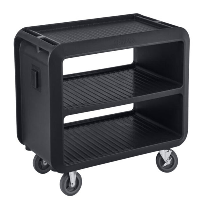 CAMBRO Service Cart Pro Heavy Duty 2-Tier Black.  Restaurant, catering, storage cart on wheels. SCH0236