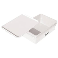 Global Storage Container Large w/ Lid: Plastic 600x400x195mm. Heavy Duty Storage Bin for Home, Office, & Industrial Organization