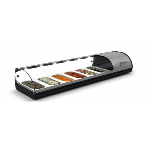 SALVADORE Cold Food Bar -  8 Insert - Silver - SDF5008