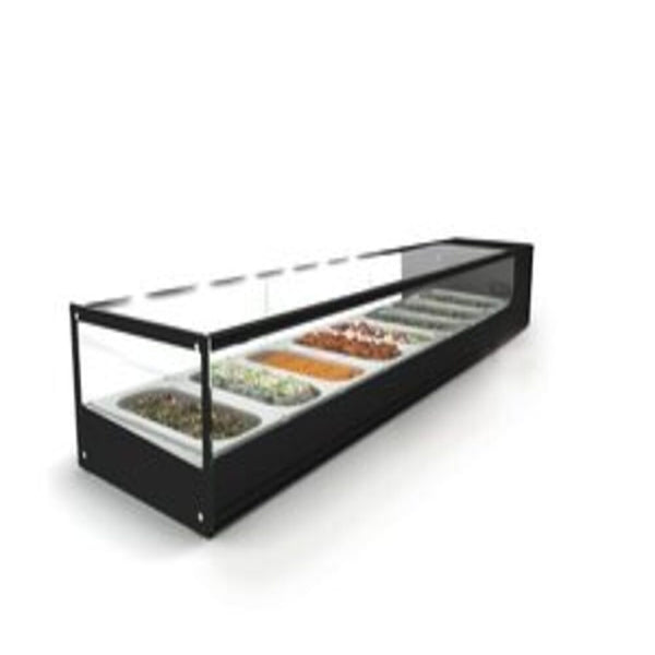 SALVADORE Cold Food Bar -  8 Insert - Black (Square) - SDF7008
