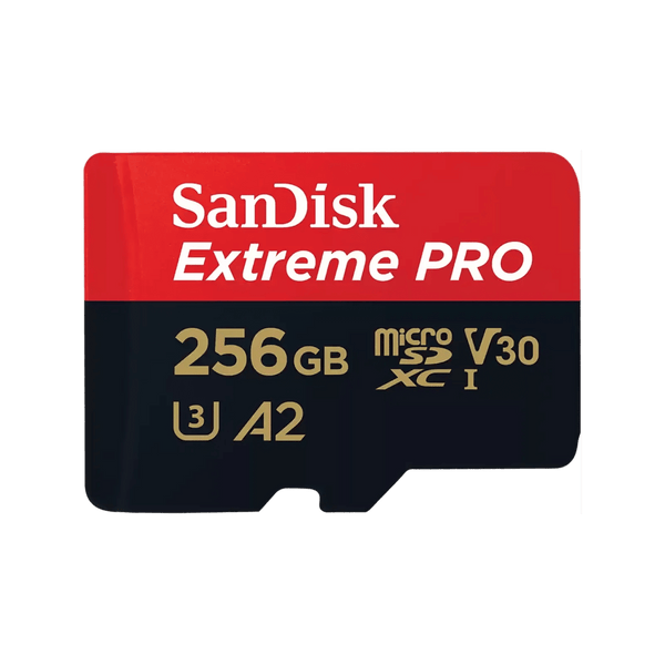Sandisk Extreme Pro 256GB 4K Video MicroSDXC Card with Adapter
