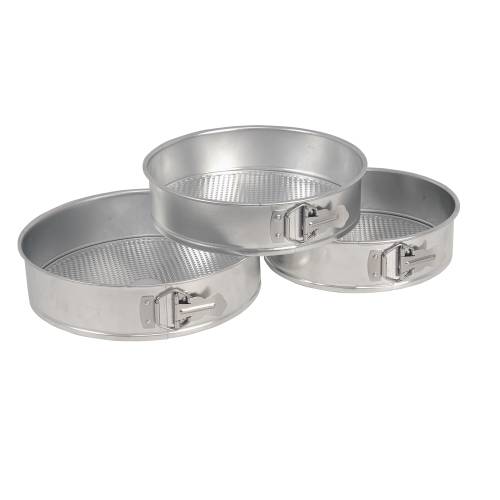 Set of 3 Springform Pans: Round Cake Baking Pans, 280mm Largest Pan