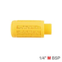 PLASTIC BREATHER SILENCER 1/4' M ORANGE