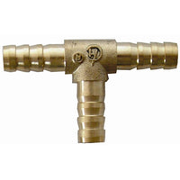Brass T Type Hose Connector 8mm Barbed - Bulk Plumbing Fitting