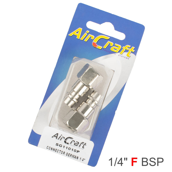 CONNECTOR GERMAN 1/4' FEMALE 2PC PACK