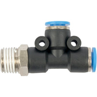 PU Hose Fitting Tee Connector 6mm x 6mm x 1/4