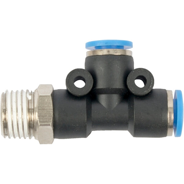PU Hose Fitting Tee Connector 6mm x 6mm x 1/4