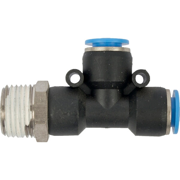 PU Hose Fitting Tee 10mm x 10mm x 1/2"M | Pneumatic Connector | Chavda.com - Buy Quality Hose Fittings