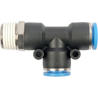 Pneumatic PU Hose Fitting Tee Connector 12mm x 12mm x 1/2