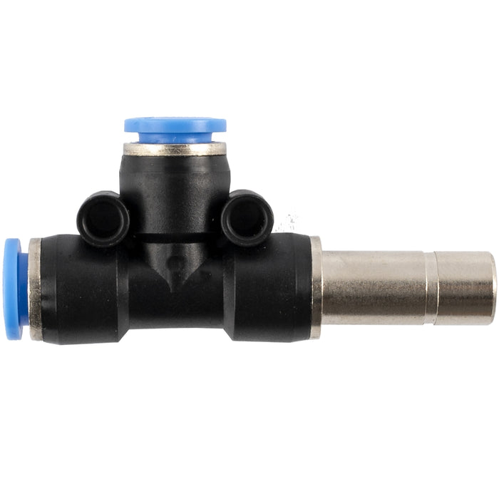 RED Pneumatic T-Joint Fitting 10mm to 8mm - Tube Connector, Air Line Fitting