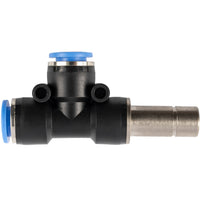 Pneumatic Fitting T-Joint Side PU 12mm - 10mm. Push to Connect Tube Fitting.
