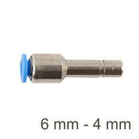 6mm to 4mm Reducer Insert Straight Pneumatic Fitting Connector | Air Hose Fitting