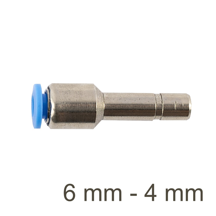 6mm to 4mm Reducer Insert Straight Pneumatic Fitting Connector | Air Hose Fitting