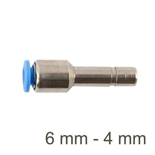 6mm to 4mm Reducer Insert Straight Pneumatic Fitting Connector | Air Hose Fitting