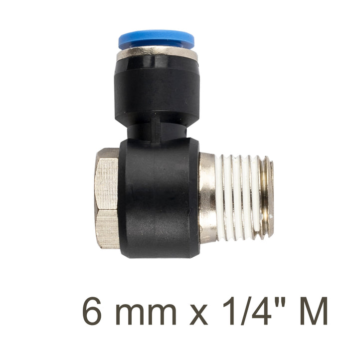 SWIVEL ELBOW PU 6MM X 1/4