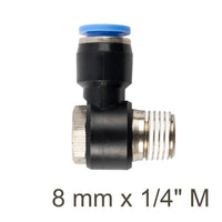 SWIVEL ELBOW PU 8MM X 1/4' M Pneumatic Fitting - chavda.com