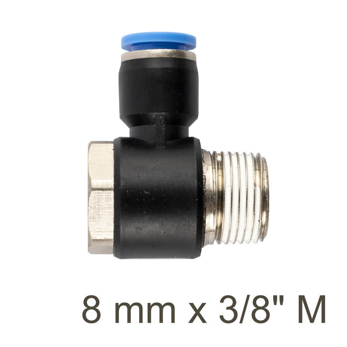 Swivel Elbow Pneumatic Fitting 8mm x 3/8