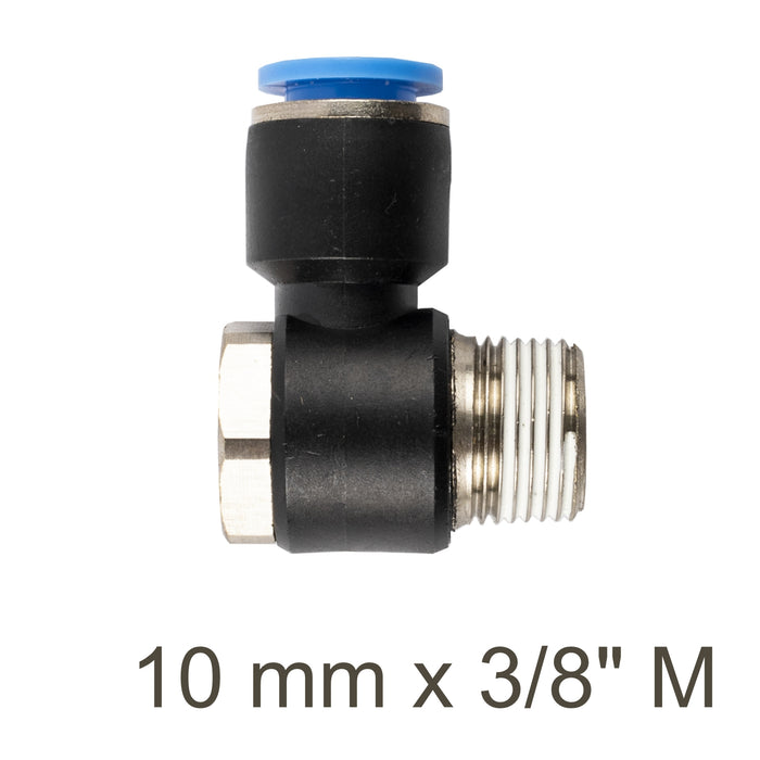 Swivel Elbow Pneumatic Fitting - 10mm x 3/8