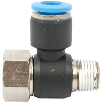 PU Hose Fitting Tee 6mm x 1/8'F x 1/8'M - Pneumatic Fitting for Air Hose Connection