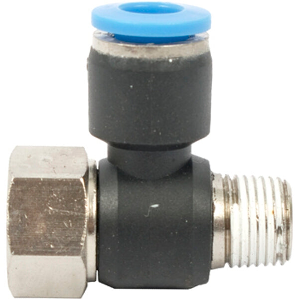 PU Hose Fitting Tee 6mm x 1/8'F x 1/8'M - Pneumatic Fitting for Air Hose Connection