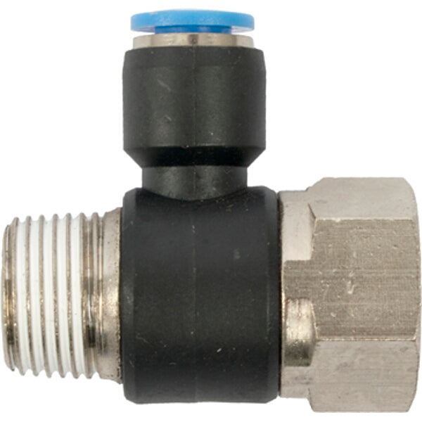 PU Hose Fitting Tee 6mm x 3/8" Female x 3/8" Male - Pneumatic Quick Connect | chavda.com
