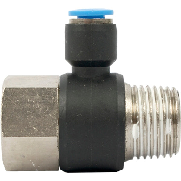 PU Hose Fitting Tee 6mm x 1/2" Female x 1/2" Male - Pneumatic Connector