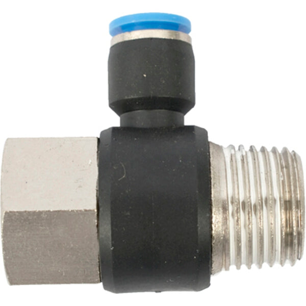 PU Hose Fitting TEE 8mm x 1/2"F x 1/2"M - Pneumatic T-Fitting for Hose Connection