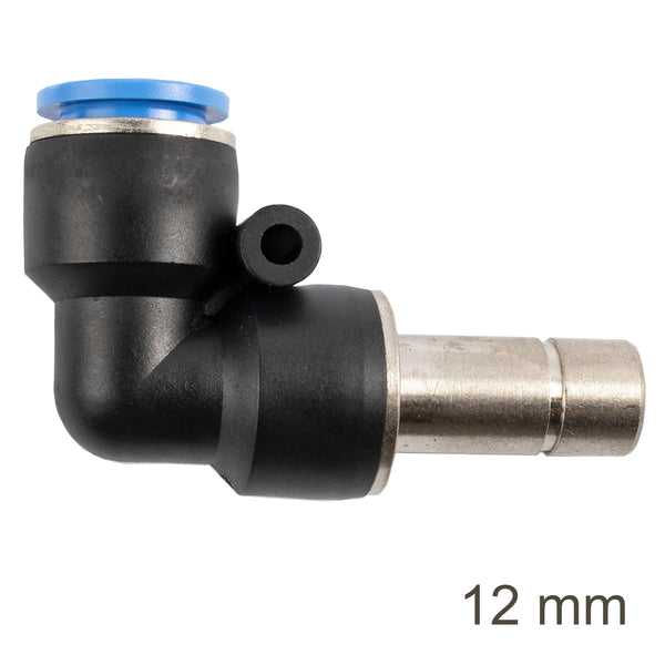 Pneumatic Fitting: 12mm Elbow Push to Connect - Chavda.com