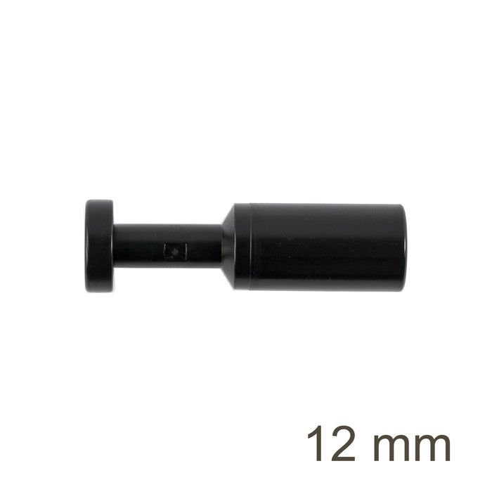 CLOSING PLUG PU 12MM - Black Polyurethane Sealing Plug for 12mm Openings | chavda.com