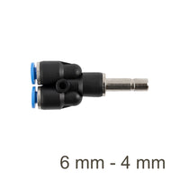 Y-Joint Pneumatic Fitting: 6mm to 4mm Reducer | Air Hose Connector