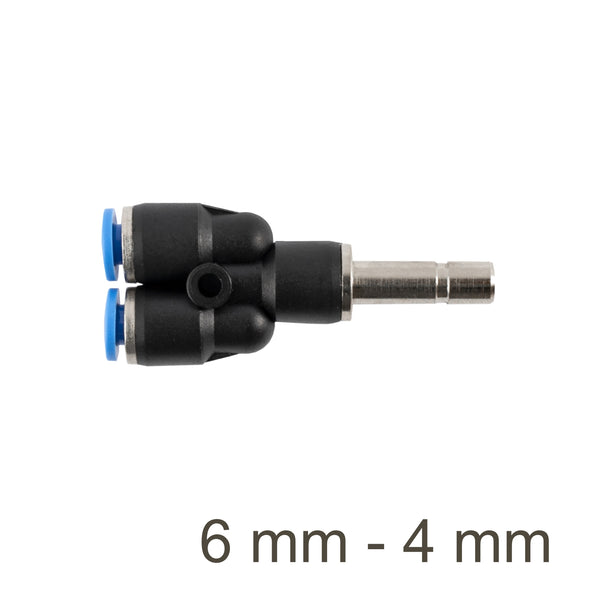 Y-Joint Pneumatic Fitting: 6mm to 4mm Reducer | Air Hose Connector