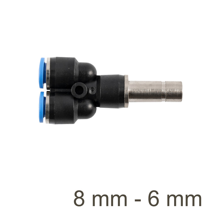 RED. INSERT Y-JOINT PU 8MM - 6MM pneumatic fitting | Chavda.com