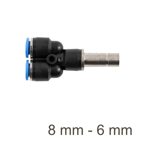 RED. INSERT Y-JOINT PU 8MM - 6MM pneumatic fitting | Chavda.com