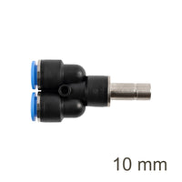 Pneumatic Y-Joint Fitting, 10mm Connector, Chavda.com - Air Hose Splitter