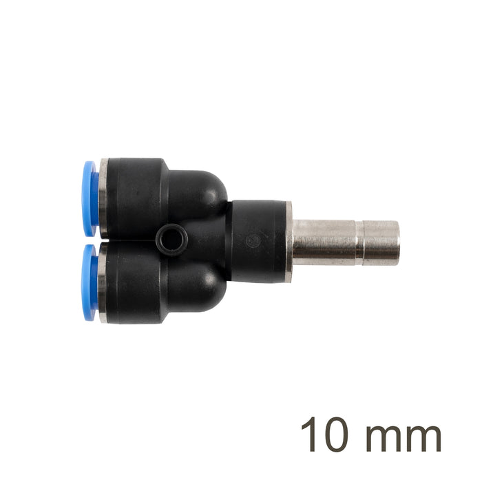 Pneumatic Y-Joint Fitting, 10mm Connector, Chavda.com - Air Hose Splitter
