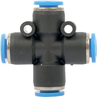 PU Hose Fitting 4 Way Connector 6mm | Pneumatic Fitting | Chavda.com