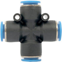 12mm PU Hose Fitting - 4-Way Cross Connector Pneumatic Connector for Air Line - chavda.com